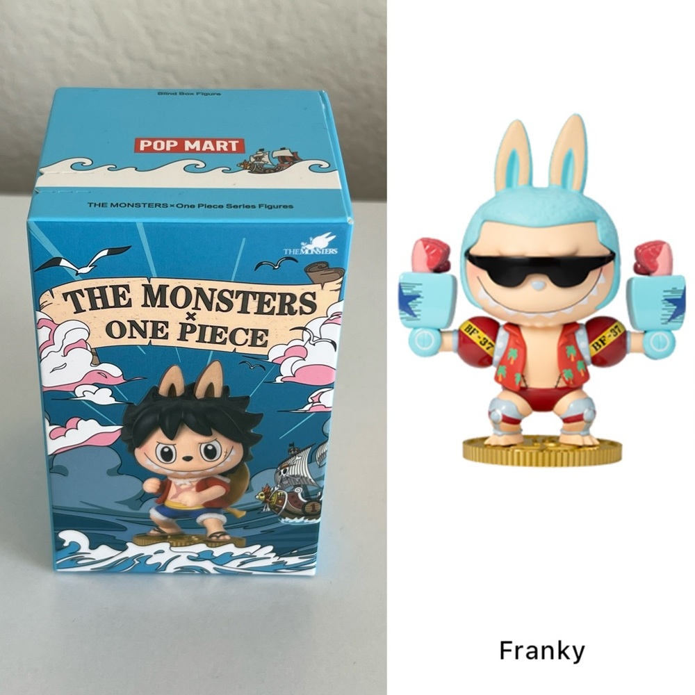 New POP MART THE MONSTERS LABUBU x ONE PIECE Single Blind Box Figure - Franky